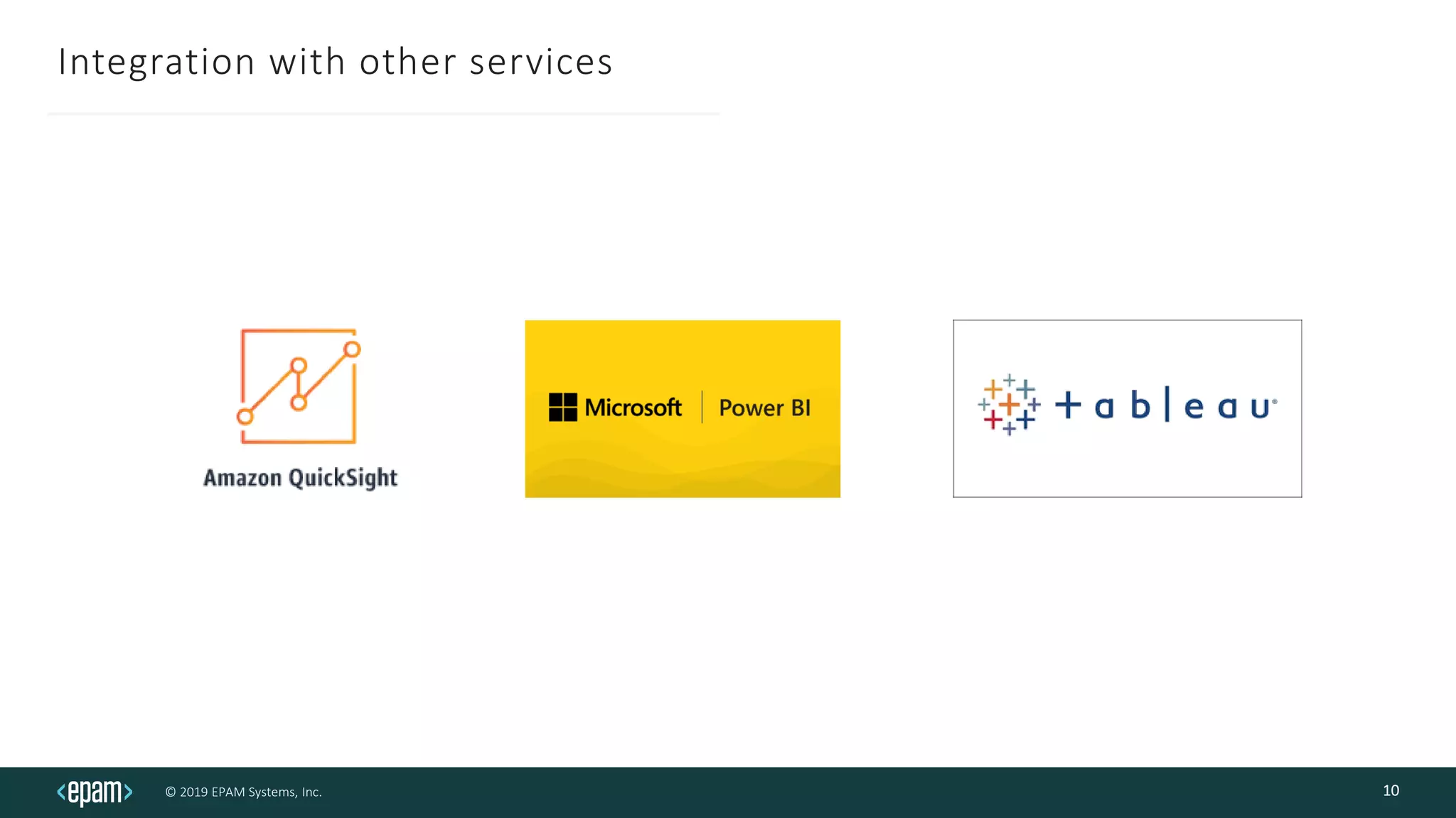 © 2019 EPAM Systems, Inc.
Integration with other services
10
 
