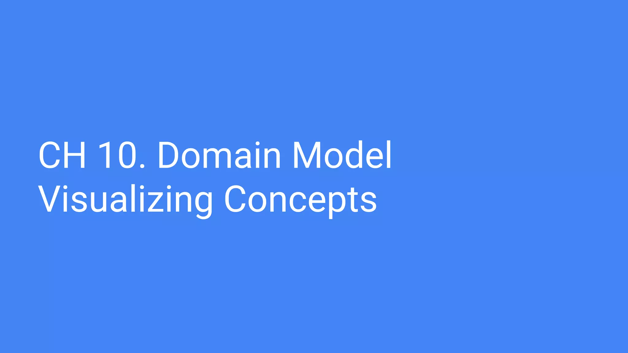 CH 10. Domain Model
Visualizing Concepts
 