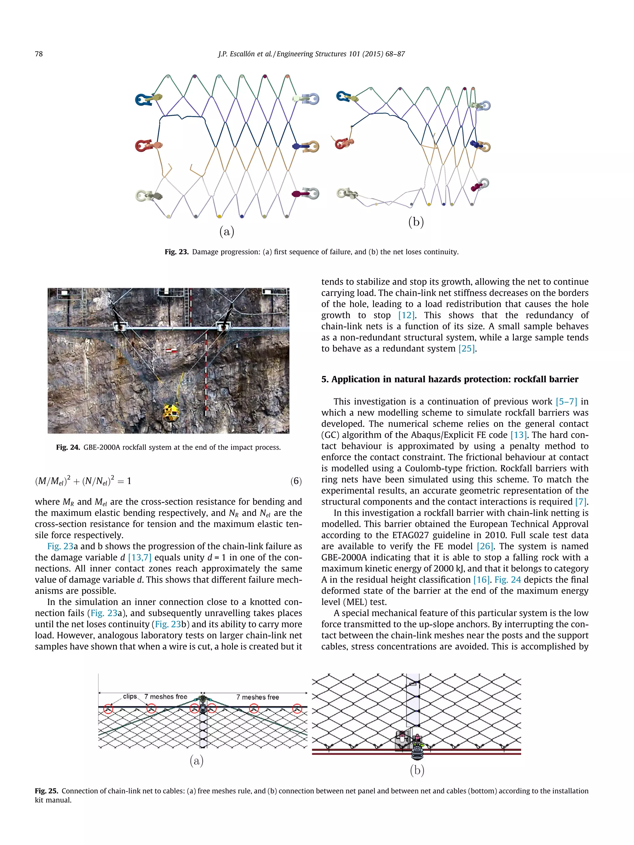 Mechanics of chain-link wire nets | PDF