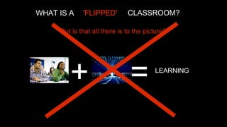 WHAT IS A

'FLIPPED'

CLASSROOM?

But is that all there is to the picture?

+

=

LEARNING

 