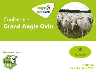 Conférence
Grand Angle Ovin
1e édition
Jeudi 14 mars 2019
En partenariat avec
: #GAOvin
©DHardy-Pâtre
 
