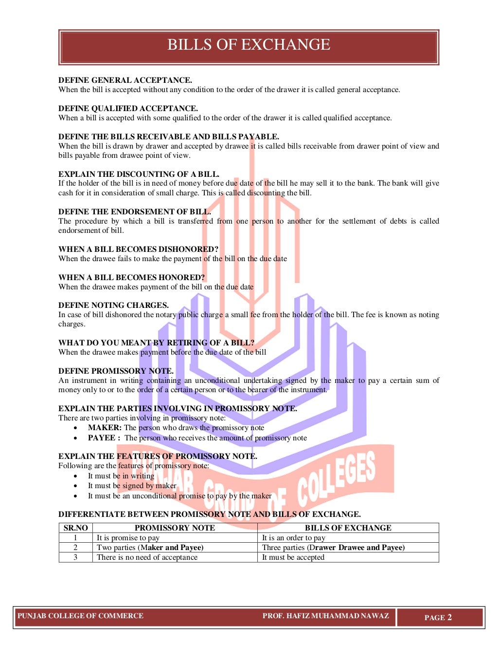 06 bills of exchange