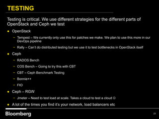 Ceph at Work in Bloomberg: Object Store, RBD and OpenStack | PPTX