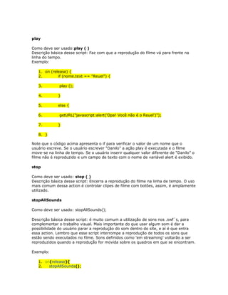 06 breve histórico do action script - Flash 8 | DOC