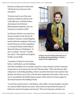 Architect Francine Houben brings touches from the Netherlands to Dudley