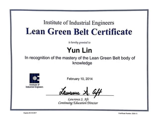 Lean Green Belt_Yun Lin