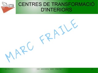 20/01/15 IES ARXIDUC; MARC FRAILE 38
MARC
FRAILE
CENTRES DE TRANSFORMACIÓ
D'INTERIORS
 