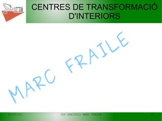 20/01/15 IES ARXIDUC; MARC FRAILE 43
MARC
FRAILE
CENTRES DE TRANSFORMACIÓ
D'INTERIORS
 
