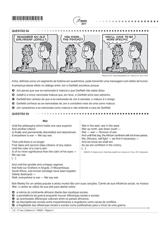 OLQKDV HVFULWDV VHUi FRQVLGHUDGD ³LQVX¿FLHQWH´ H UHFHEHUi QRWD ]HUR
 ‡    $ UHGDomR TXH IXJLU DR WHPD RX TXH QmR DWHQGHU DR WLSR GLVVHUWDWLYRDUJXPHQWDWLYR receberá nota zero.
 ‡    $ UHGDomR TXH DSUHVHQWDU FySLD GRV WH[WRV GD 3URSRVWD GH 5HGDomR RX GR DGHUQR GH 4XHVW}HV WHUi R
      número de linhas copiadas desconsiderado para efeito de correção.

LC - 2º dia | Caderno 6 - CINZA - Página 1
 