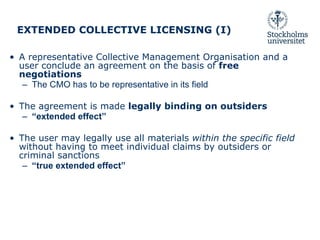 Crossborder Extended Collective Licensing A Solution to Online