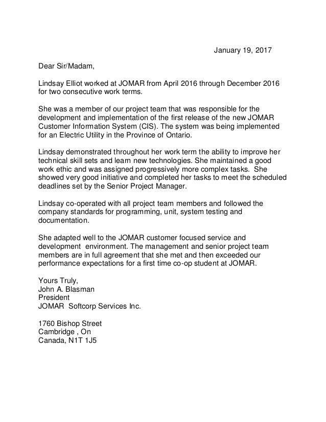 jomar reference letter lindsay 2017 01 19 utility reference letter