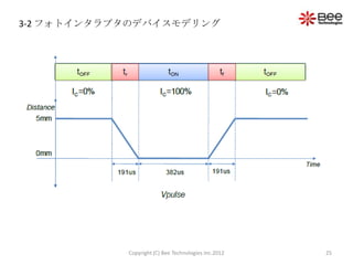 3-2 フォトインタラプタのデバイスモデリング




            Copyright (C) Bee Technologies Inc.2012   25
 
