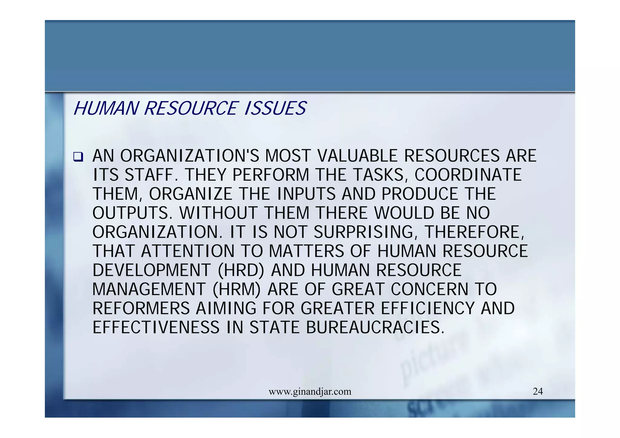 DEVELOPMENT AND ADMINISTRATION (II)