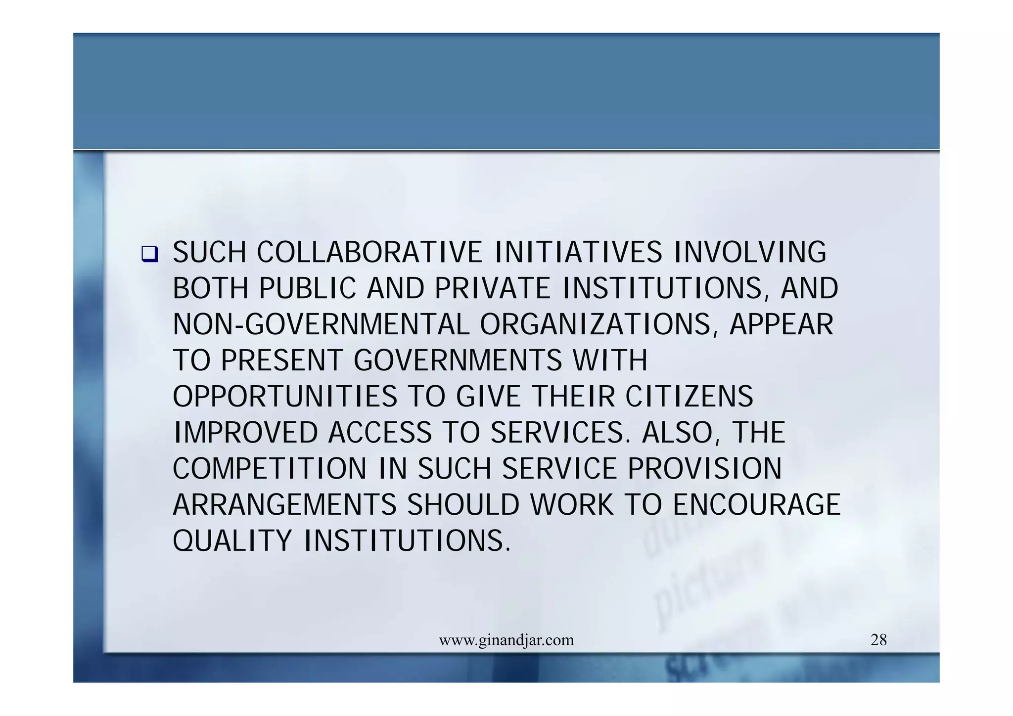 DEVELOPMENT AND ADMINISTRATION (II)