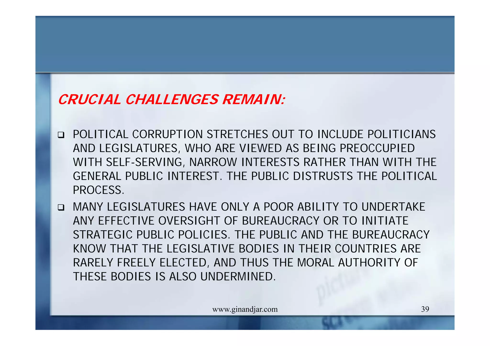 DEVELOPMENT AND ADMINISTRATION (II)