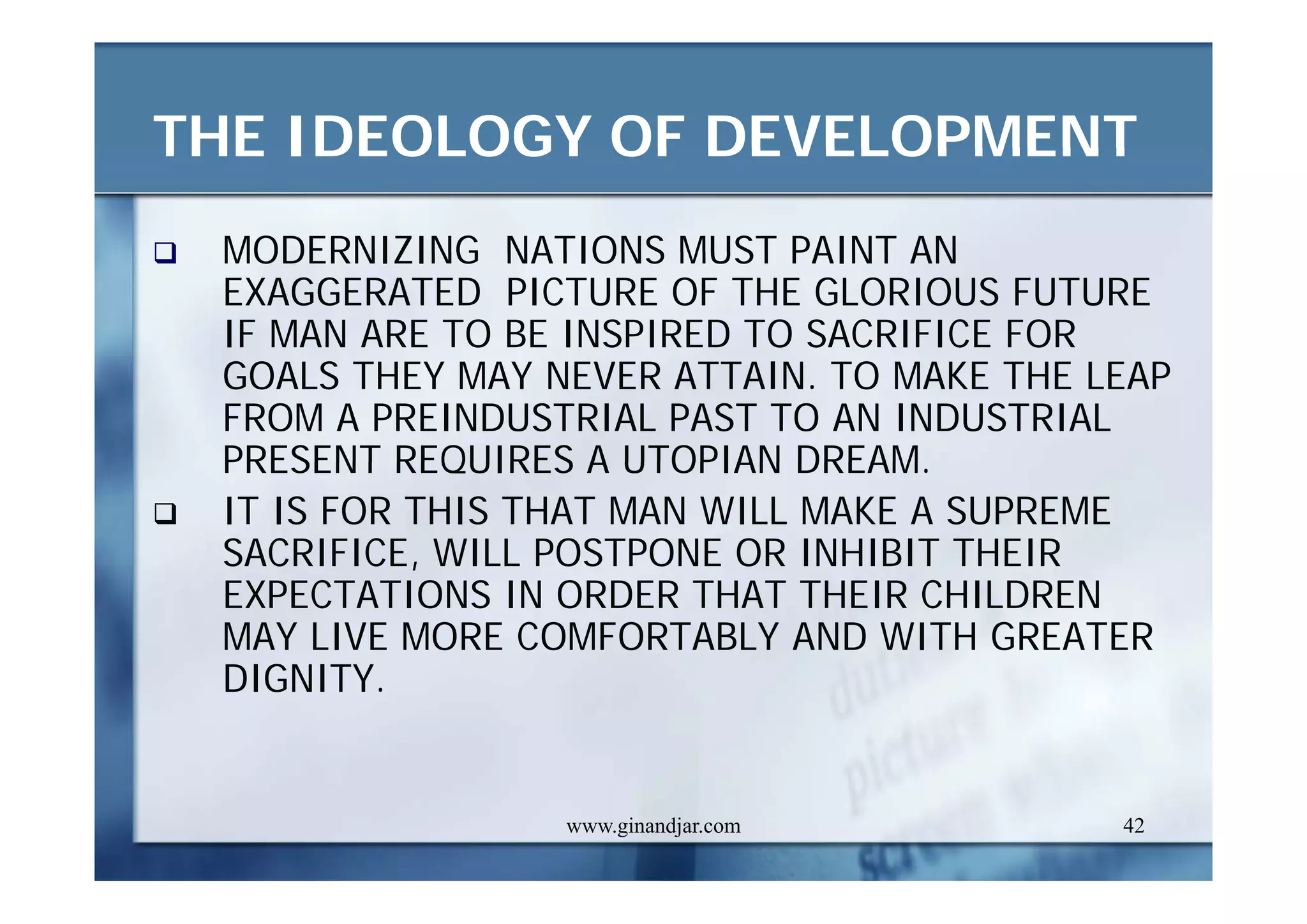 DEVELOPMENT AND ADMINISTRATION (II)