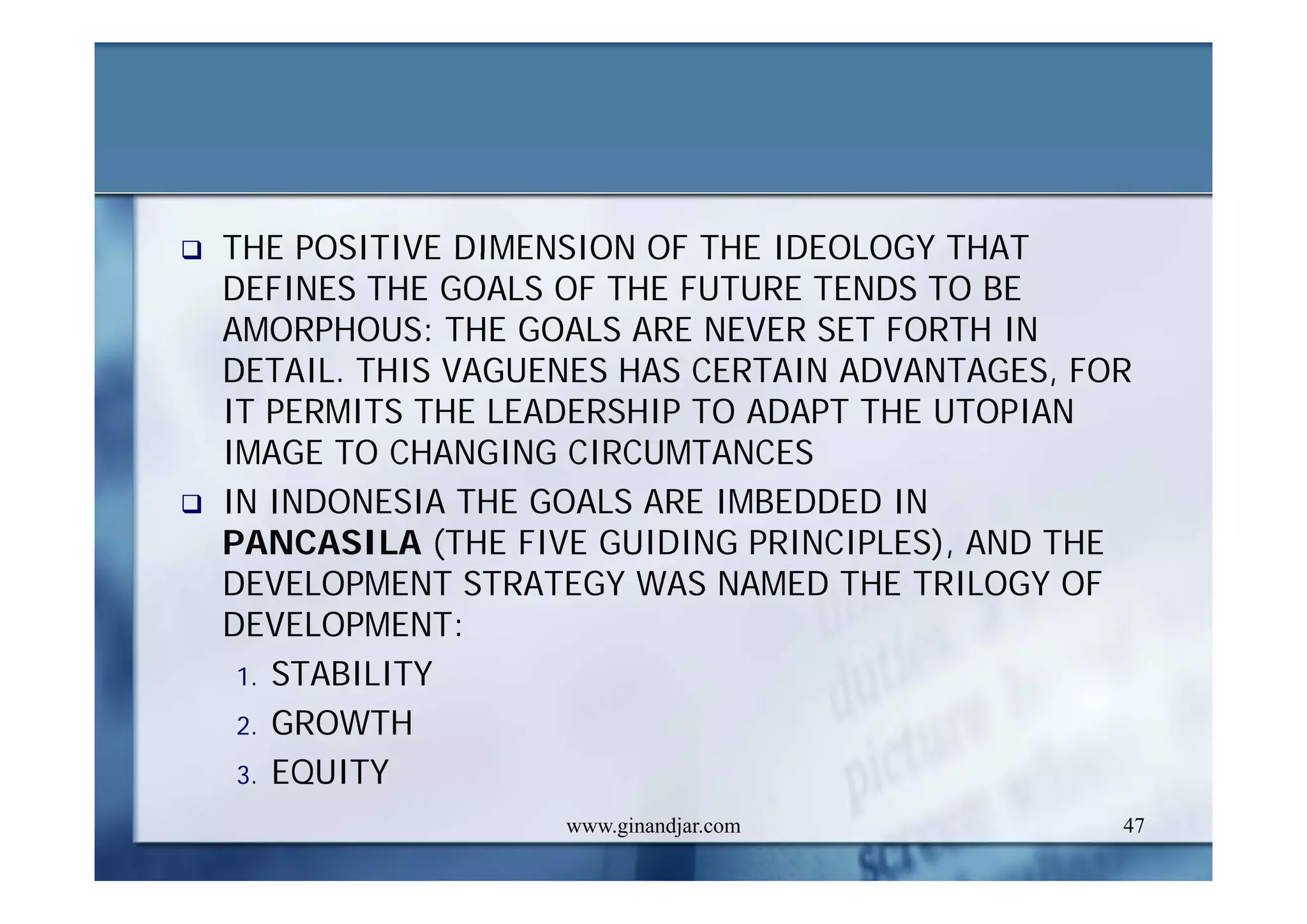 DEVELOPMENT AND ADMINISTRATION (II)