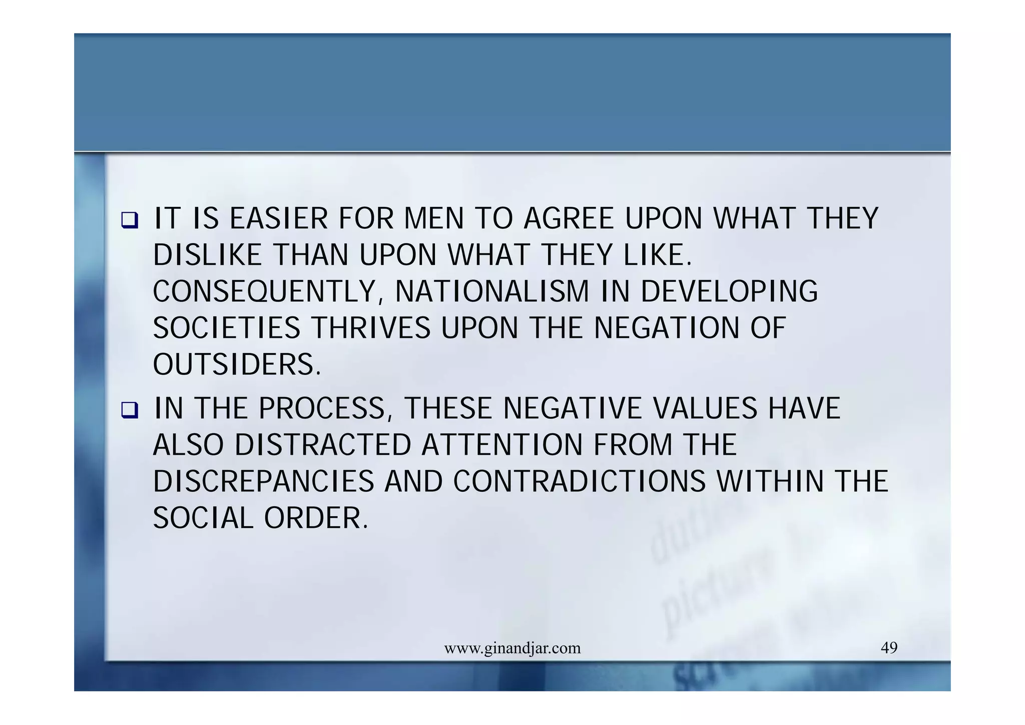 DEVELOPMENT AND ADMINISTRATION (II)