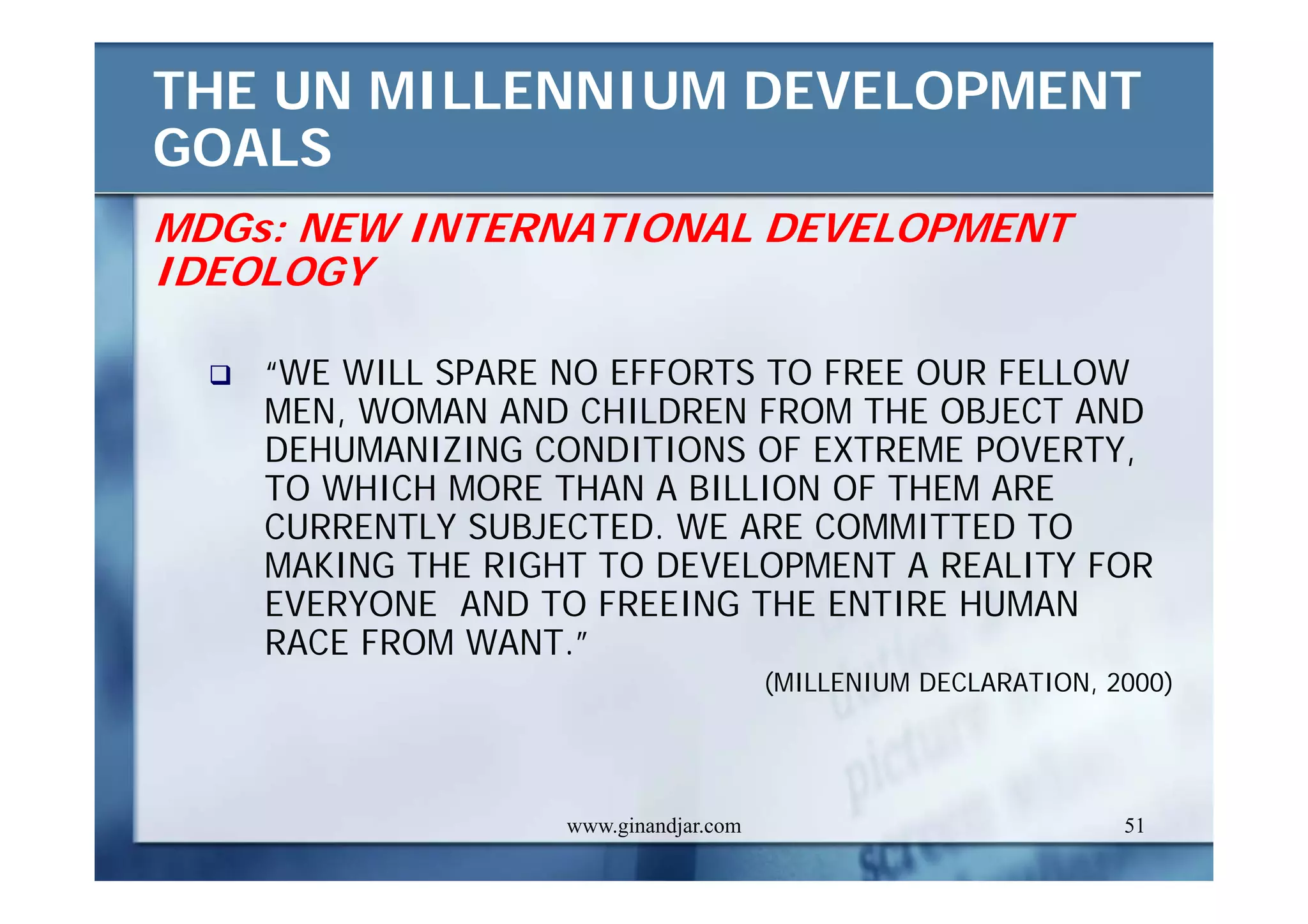 DEVELOPMENT AND ADMINISTRATION (II)