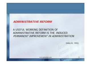 DEVELOPMENT AND ADMINISTRATION (II)