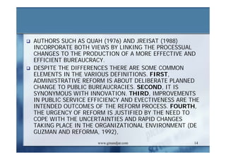 DEVELOPMENT AND ADMINISTRATION (II)