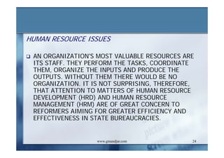 DEVELOPMENT AND ADMINISTRATION (II)