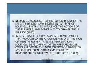 DEVELOPMENT AND ADMINISTRATION (II)