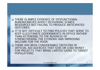 DEVELOPMENT AND ADMINISTRATION (II)