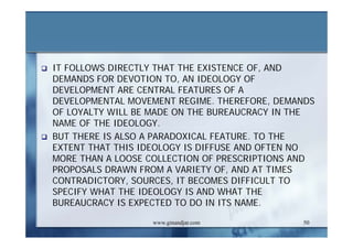 DEVELOPMENT AND ADMINISTRATION (II)