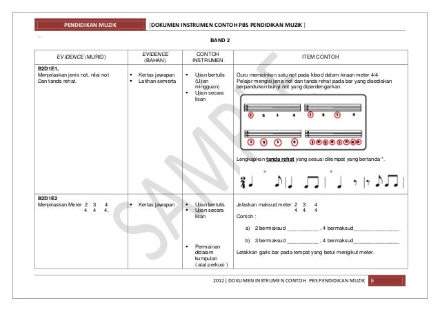 Muzik KBSM Ting.1_Dokumen Instrumen Contoh PBS