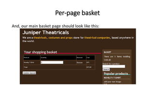 Per-page basket
And, our main basket page should look like this:
 