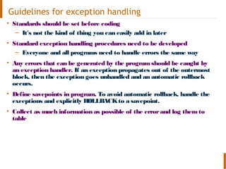 Oracle PL/SQL exception handling | PPT | Databases | Computer Software ...