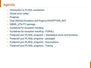 Oracle PL/SQL exception handling | PPT | Databases | Computer Software ...