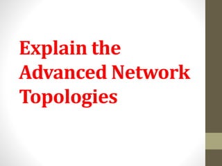 Explain the
Advanced Network
Topologies
 