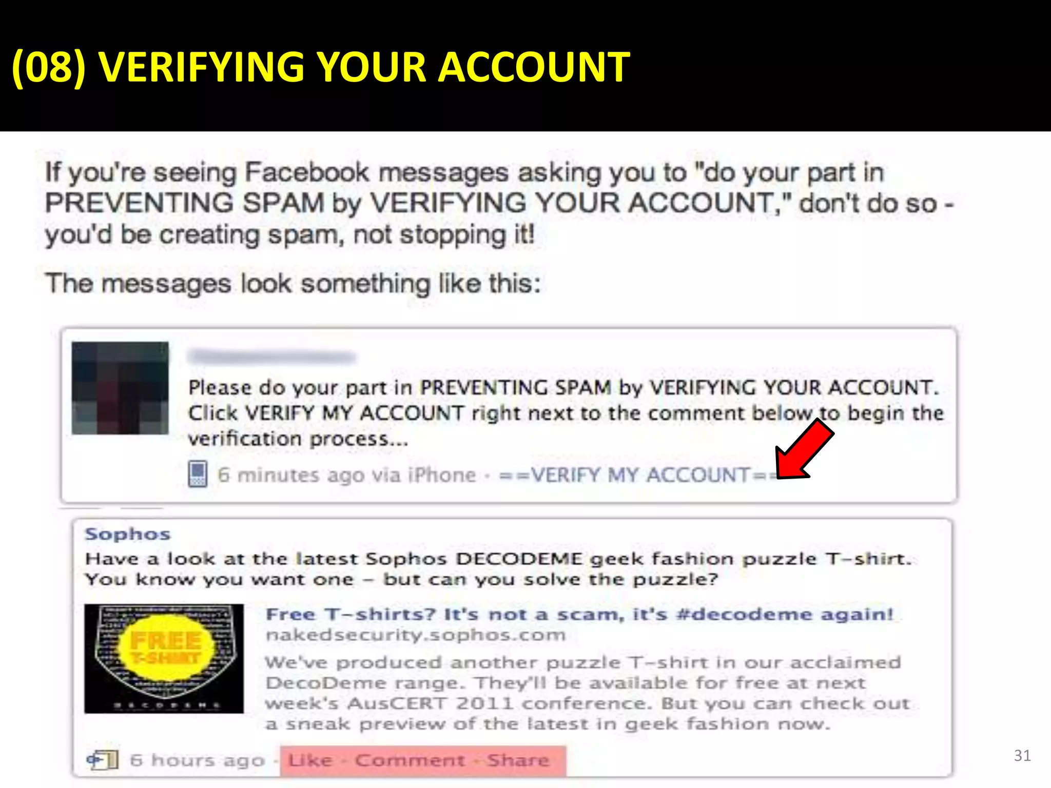 31
(08) VERIFYING YOUR ACCOUNT
 