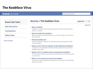 Facebook Warning For Koobface Virus - How to Restore your Facebook