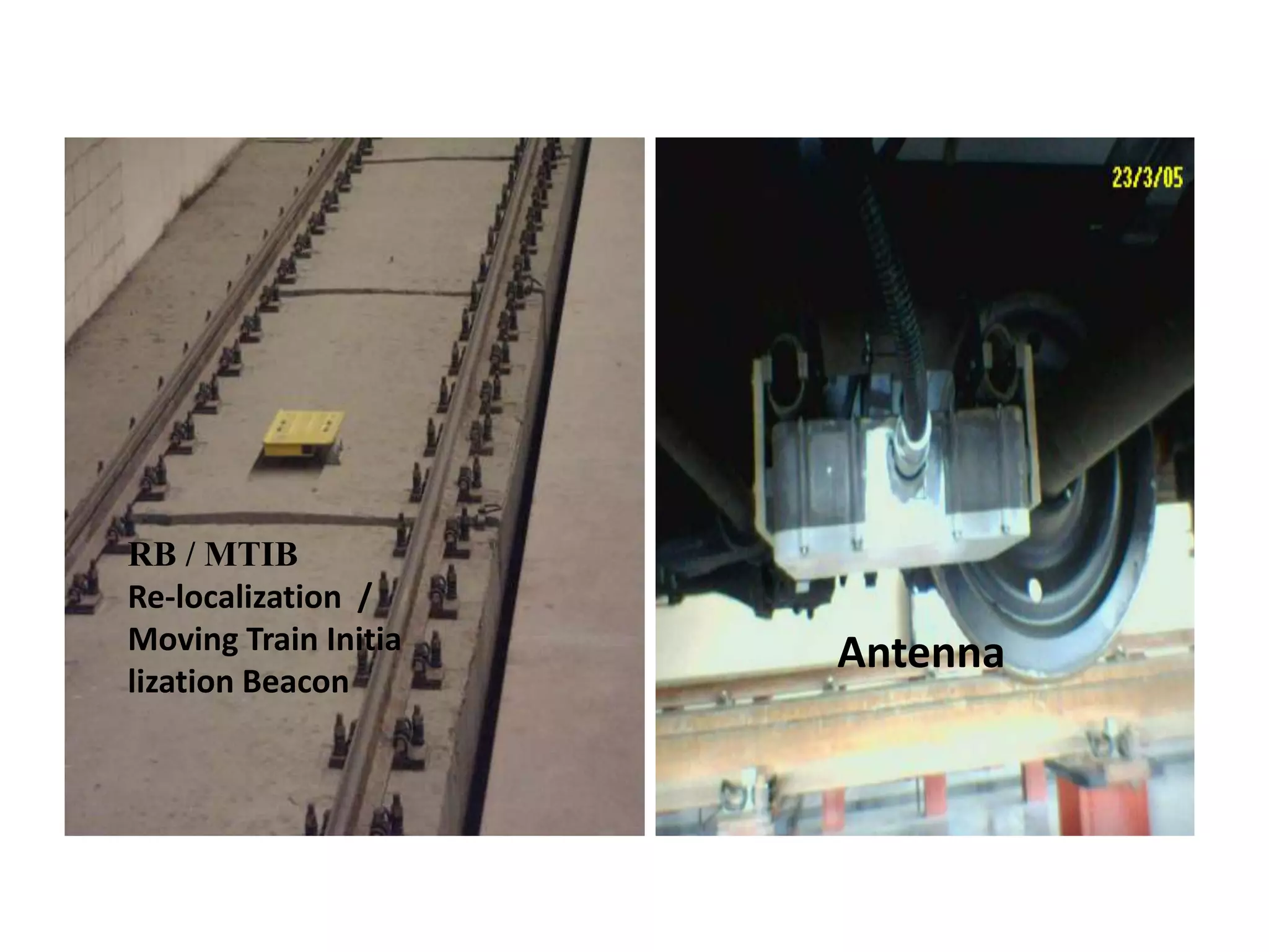 Antenna
RB / MTIB
Re-localization /
Moving Train Initia
lization Beacon
 