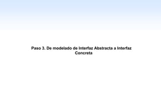 1-50
Paso 3. De modelado de Interfaz Abstracta a Interfaz
Concreta
 