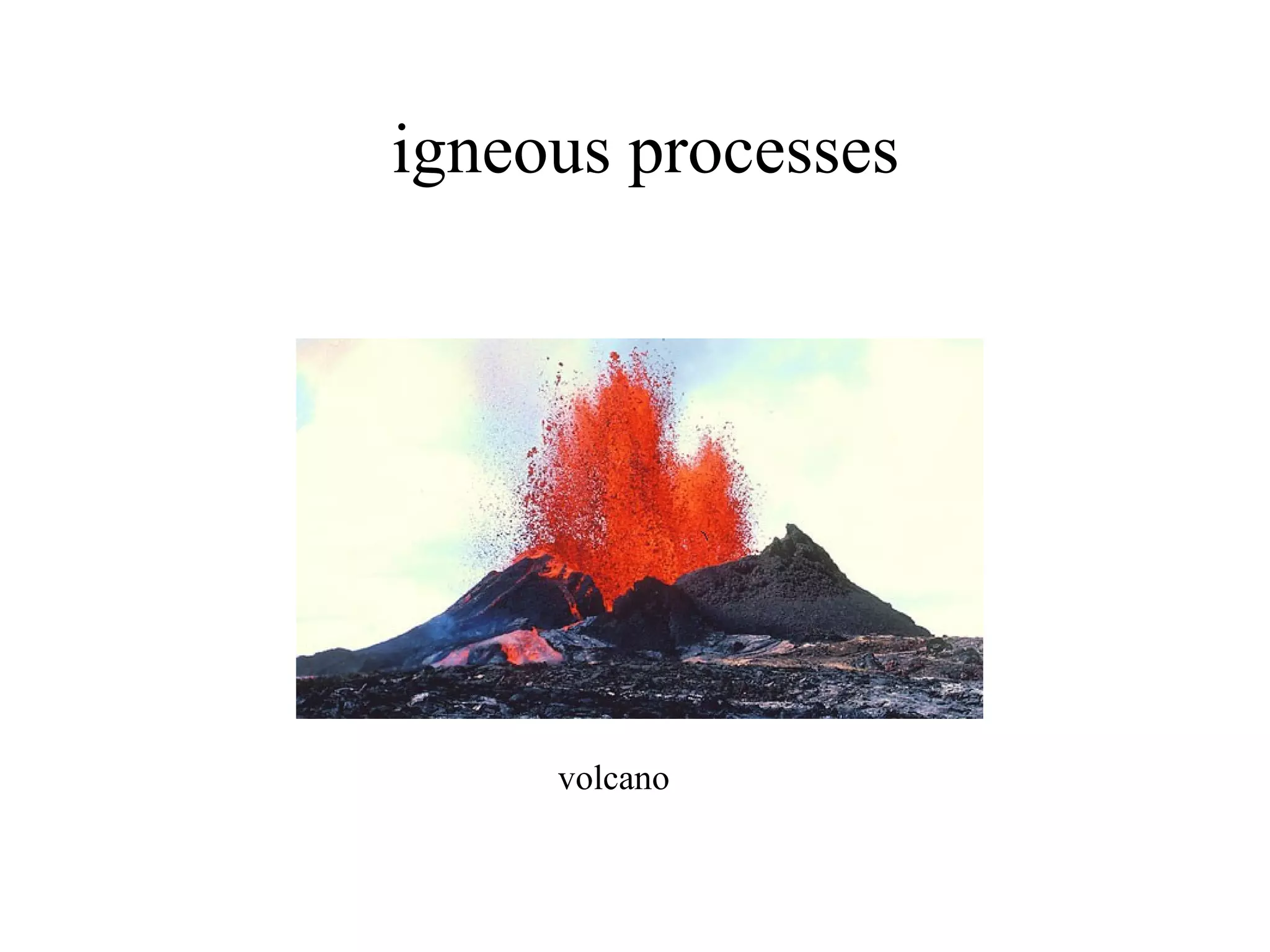 igneous processes
volcano