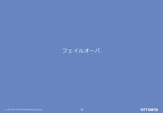 © 2017 NTT DATA INTELLILINK Corporation 19
フェイルオーバ
 