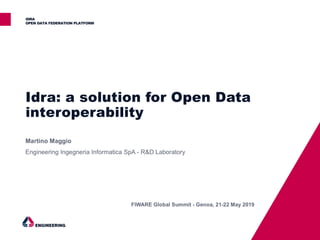 Idra: a solution for Open Data
interoperability
IDRA
OPEN DATA FEDERATION PLATFORM
 