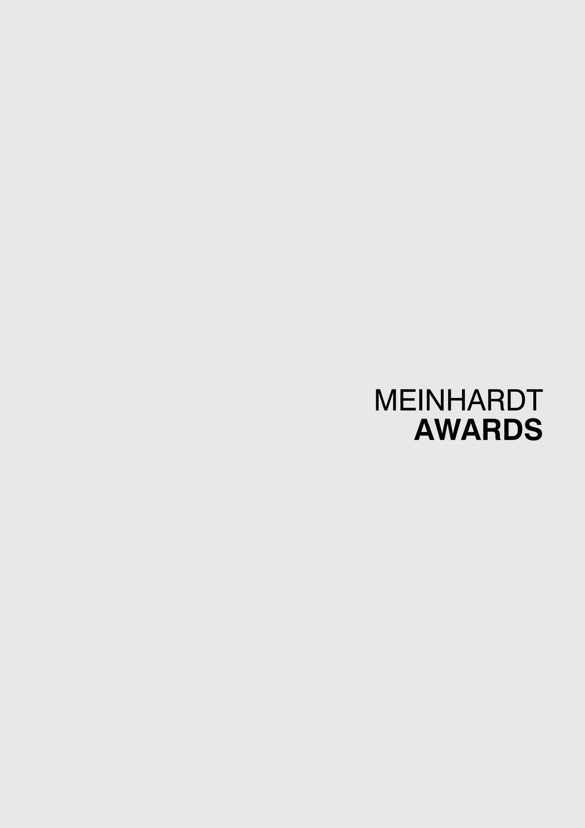MEINHARDT
  AWARDS
 