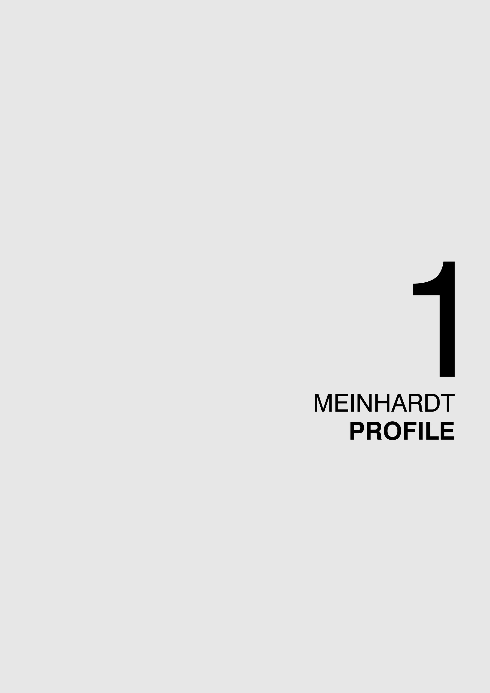 1
MEINHARDT
  PROFILE
 