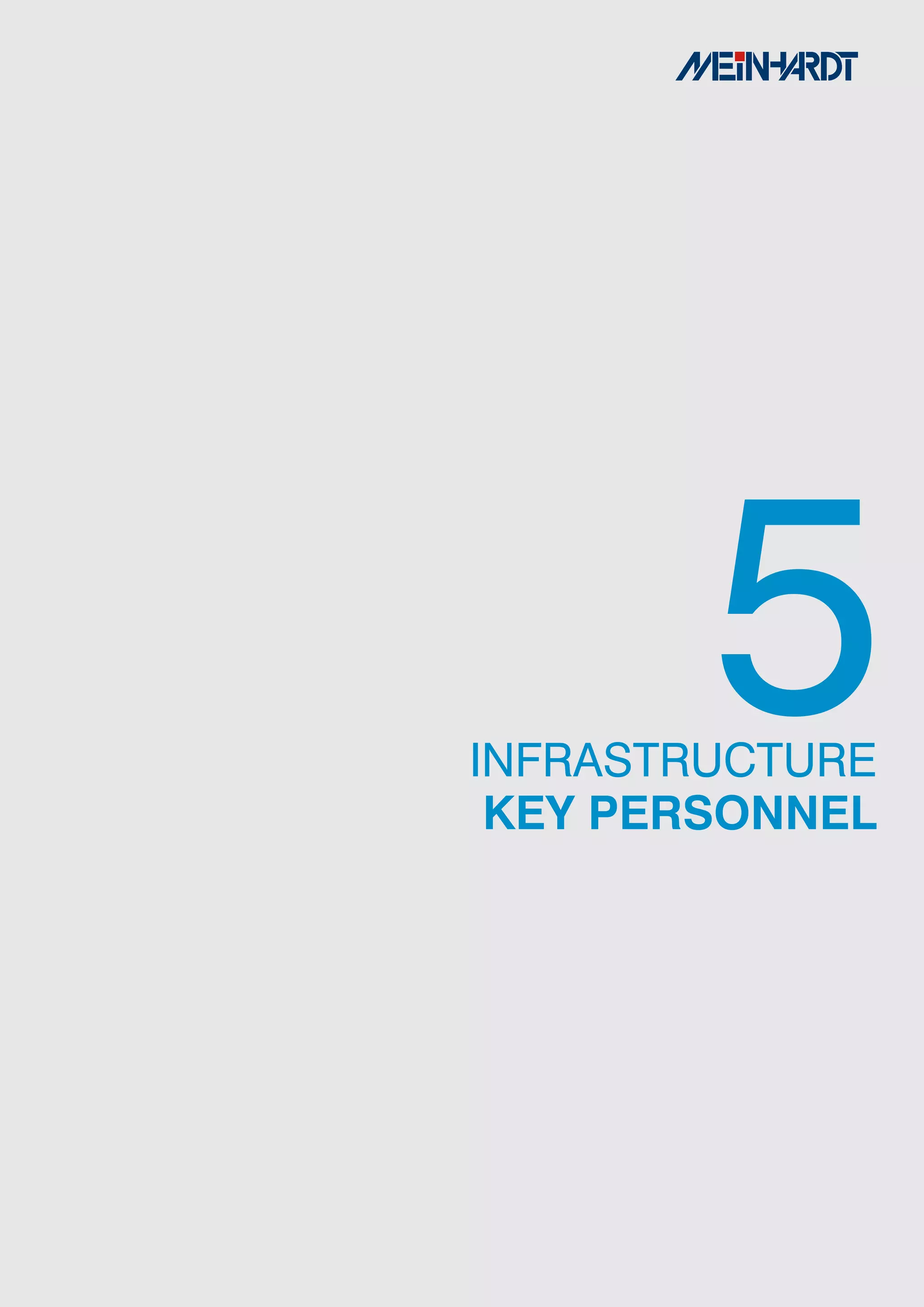 5
INFRASTRUCTURE
 KEY	PERSONNEL
 