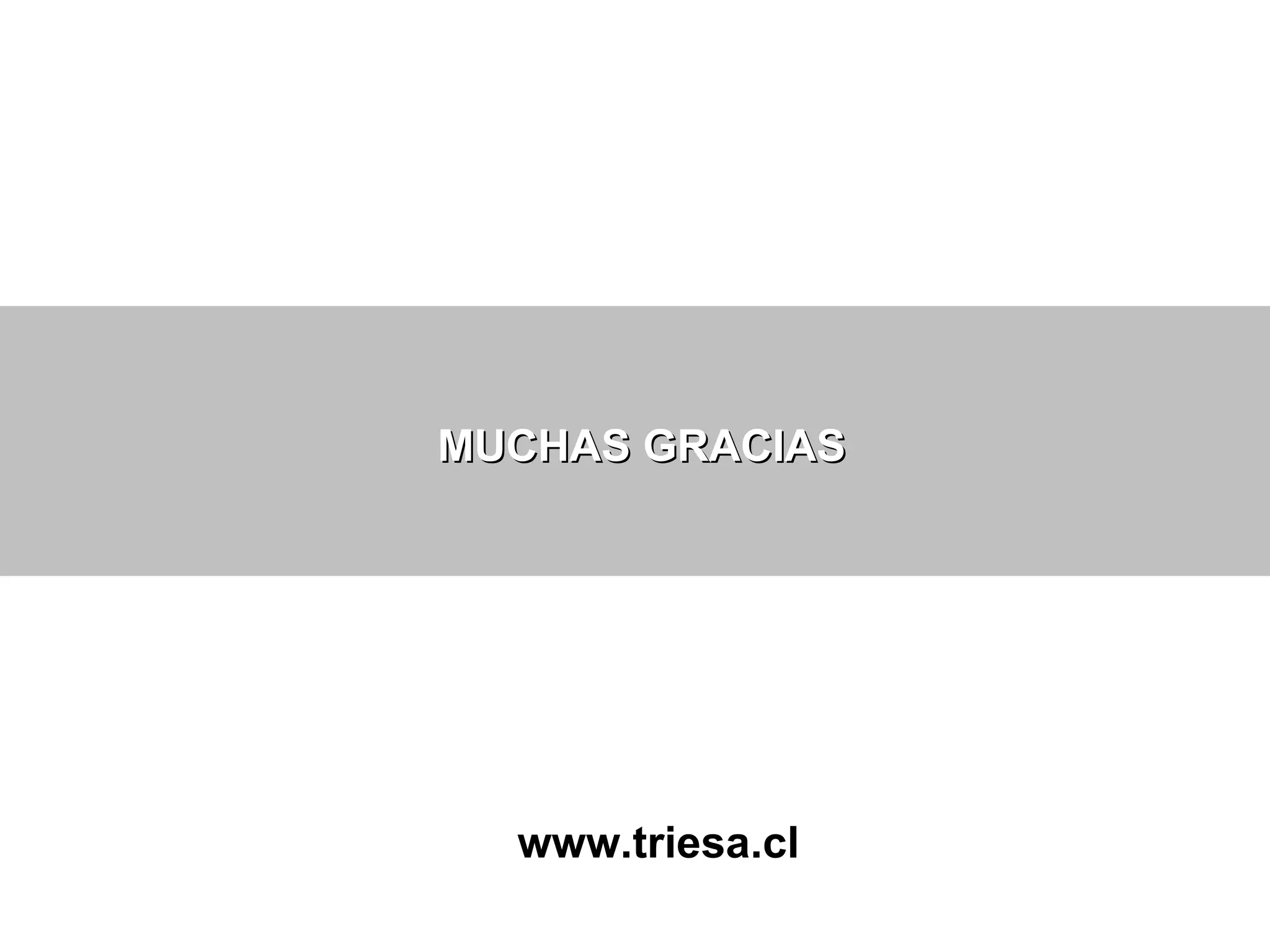 MUCHAS GRACIAS




  www.triesa.cl
 