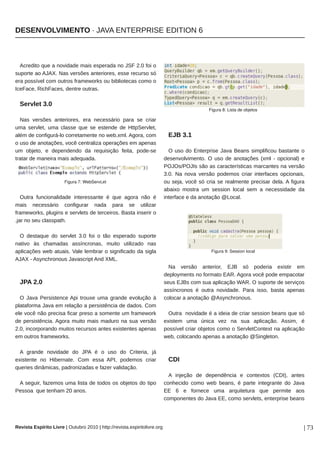 ��������������� � ���� ���������� ������� �



  �������� ��� � �������� ���� �������� �� ��� ��� ��� �
������� �� ����� ��� ������� ����������� ���� ������� ��
��� �������� ��� ������ ���������� �� ����������� ���� �
�������� ���������� ������ �������

  ������� ���
                                                                                             Figura 8: Lista de objetos

  ��� ������� ����������� ��� ���������� ���� �� �����
��� �������� ��� ������ ��� �� ������� �� ������������
���� �� ������������ ������������ �� �������� ������ ���                    ��� ���
� ��� �� ���������� ���� ���������� ��������� �� ������
�� ������� � ���������� �� ���������� ������ �������                         � ��� �� ���������� ���� ����� ����������� �������� �
������ �� ������� ���� ���������                                           ���������������� � ��� �� ��������� ���� � ��������� �
                                                                           ����������� ��� �� ��������������� ��������� �� ������
                                                                           ���� �� ���� ������ ������� ����� ���������� ����������
                        Figura 7: WebServLet                               �� ����� ���� �� ���� �� ��������� �������� ����� � ������
                                                                           ������ ������ �� ������� ����� ��� � ����������� ��
   ����� �������������� ������������ � ��� ����� ��� �                     ��������� � �� �������� �������
���� ���������� ���������� ���� ���� �� ��������
����������� ������� � �������� �� ���������� ����� ������� �
���� �� ��� ����������

  � �������� �� ������� ��� ��� � ��� �������� �������
������ �� �������� ������������ ����� ��������� ���
���������� ��� ������� ���� ������� � ����������� �� �����                                    Figura 9: Session local
���� � ������������ ���������� ��� ����
                                                                             �� ������ ��������� ��� �� ������� ������� ��
                                                                           ����������� �� ������� ���� ����� ���� ���� ���������
  ��� ���                                                                  ���� ���� ��� ��� ��������� ���� � ������� �� ��������
                                                                           ����������� � ����� ��������� ���� ����� ����� ������
  � ���� ����������� ��� ������ ��� ������ �������� �                      ������� � �������� ��������������
���������� ���� �� ������� � ������������ �� ������ ���
��� ���� ��� ������� ����� ����� � ������� �� ���������                      ����� �������� � � ����� �� ����� ������� ����� ��� ��
�� ������������� ����� ����� ���� ������ �� ��� ������                     ������� ��� ����� ��� �� ��� ���������� ������ �
���� ������������ ������ �������� ����� ���������� ������                  �������� ����� ������� ���� � �������������� �� ���������
�� ������ �����������                                                      ���� ��������� ������ � �������� �����������

  � ������ �������� �� ��� � � ��� �� ��������� ��
��������� �� ���������� ��� ���� ���� ������� �����                         ���
������� ���������� ������������ � ����� ����������
                                                                             � ������� �� ����������� � ��������� ������ �����
 � ������� ������� ��� ����� �� ����� �� ������� �� ����                   ��������� ���� ��� ������ � ����� ���������� �� ����
������ ��� ������ �� �����                                                 �� � � ������� ��� ����������� ��� ������� ���
                                                                           ����������� �� ���� ��� ���� ��������� ���������� �����




������� �������� ����� � ������� ���� � ��������������������������������                                                            � ��
 