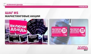 телеканал до///дь 
tvrain.ru 
Шаг #5 
Маркетинговые акции 
 
