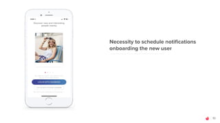 Necessity to schedule notifications
onboarding the new user
10
 