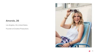 6
Amanda, 26
Los Angeles, CA, United States
Founder at Creative Productions
 