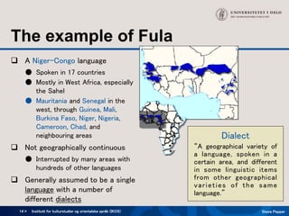Languages In Mali 06 Language variation.ppt